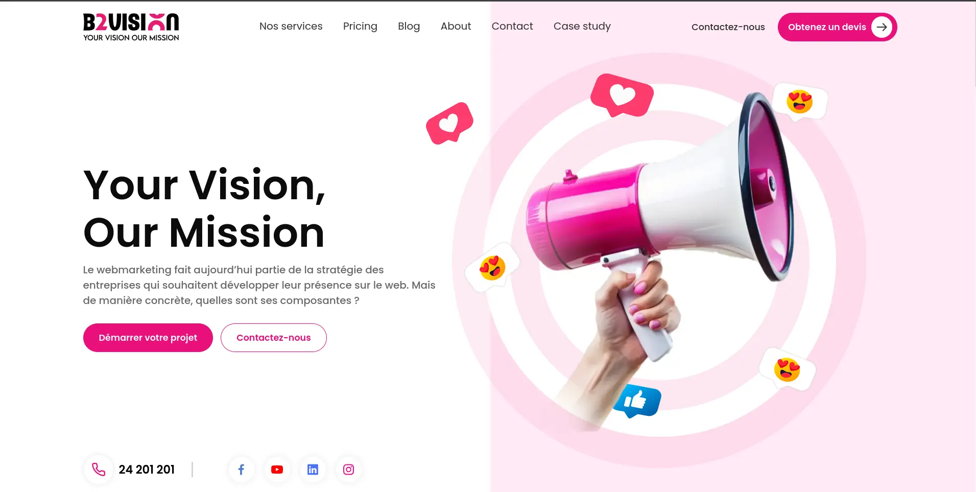 Website for a digital marketing agency.